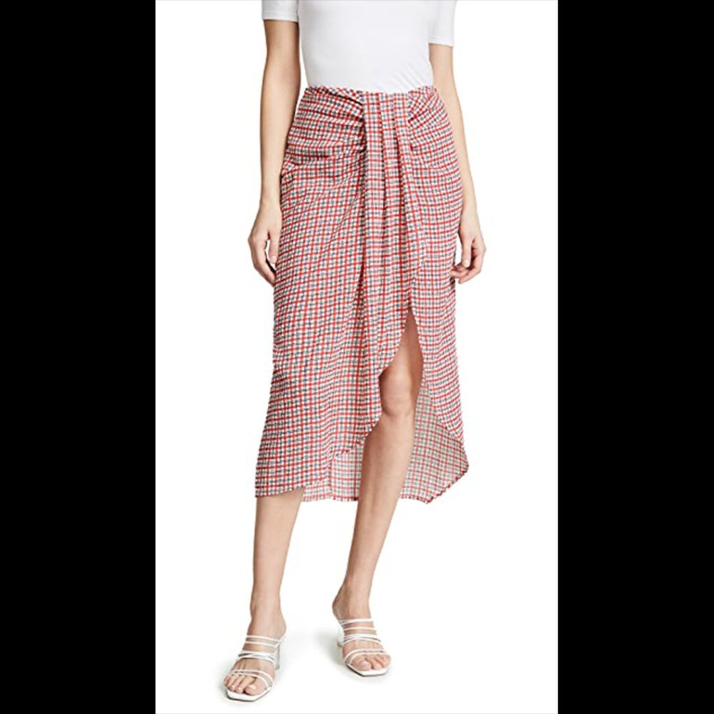 C/MEO Collective Red "Counting All" Skirt - Sz L/8